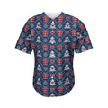 Christmas Gift Knitted Pattern Print Men's Baseball Jersey