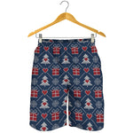 Christmas Gift Knitted Pattern Print Men's Shorts