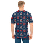 Christmas Gift Knitted Pattern Print Men's T-Shirt