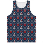 Christmas Gift Knitted Pattern Print Men's Tank Top