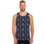 Christmas Gift Knitted Pattern Print Men's Tank Top