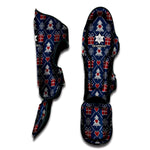 Christmas Gift Knitted Pattern Print Muay Thai Shin Guard