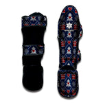 Christmas Gift Knitted Pattern Print Muay Thai Shin Guard