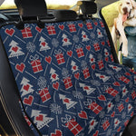 Christmas Gift Knitted Pattern Print Pet Car Back Seat Cover