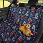 Christmas Gift Knitted Pattern Print Pet Car Back Seat Cover