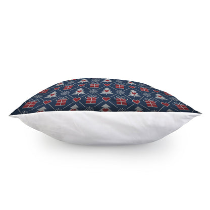 Christmas Gift Knitted Pattern Print Pillow Cover