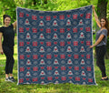 Christmas Gift Knitted Pattern Print Quilt