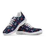 Christmas Gift Knitted Pattern Print White Sneakers