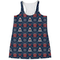 Christmas Gift Knitted Pattern Print Women's Racerback Tank Top
