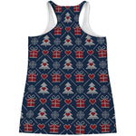 Christmas Gift Knitted Pattern Print Women's Racerback Tank Top