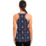 Christmas Gift Knitted Pattern Print Women's Racerback Tank Top