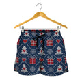 Christmas Gift Knitted Pattern Print Women's Shorts