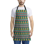 Christmas Gingerbread Man Pattern Print Apron