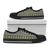 Christmas Gingerbread Man Pattern Print Black Low Top Shoes