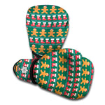 Christmas Gingerbread Man Pattern Print Boxing Gloves