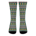 Christmas Gingerbread Man Pattern Print Crew Socks