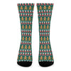 Christmas Gingerbread Man Pattern Print Crew Socks