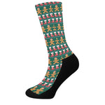 Christmas Gingerbread Man Pattern Print Crew Socks