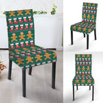 Christmas Gingerbread Man Pattern Print Dining Chair Slipcover