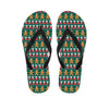 Christmas Gingerbread Man Pattern Print Flip Flops