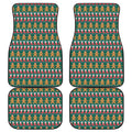 Christmas Gingerbread Man Pattern Print Front and Back Car Floor Mats