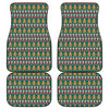 Christmas Gingerbread Man Pattern Print Front and Back Car Floor Mats