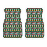 Christmas Gingerbread Man Pattern Print Front Car Floor Mats