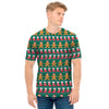 Christmas Gingerbread Man Pattern Print Men's T-Shirt