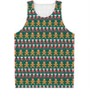 Christmas Gingerbread Man Pattern Print Men's Tank Top