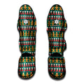 Christmas Gingerbread Man Pattern Print Muay Thai Shin Guards