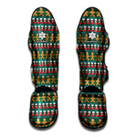 Christmas Gingerbread Man Pattern Print Muay Thai Shin Guard