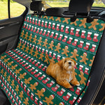 Christmas Gingerbread Man Pattern Print Pet Car Back Seat Cover