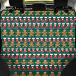 Christmas Gingerbread Man Pattern Print Pet Car Back Seat Cover