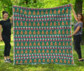 Christmas Gingerbread Man Pattern Print Quilt