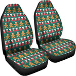 Christmas Gingerbread Man Pattern Print Universal Fit Car Seat Covers