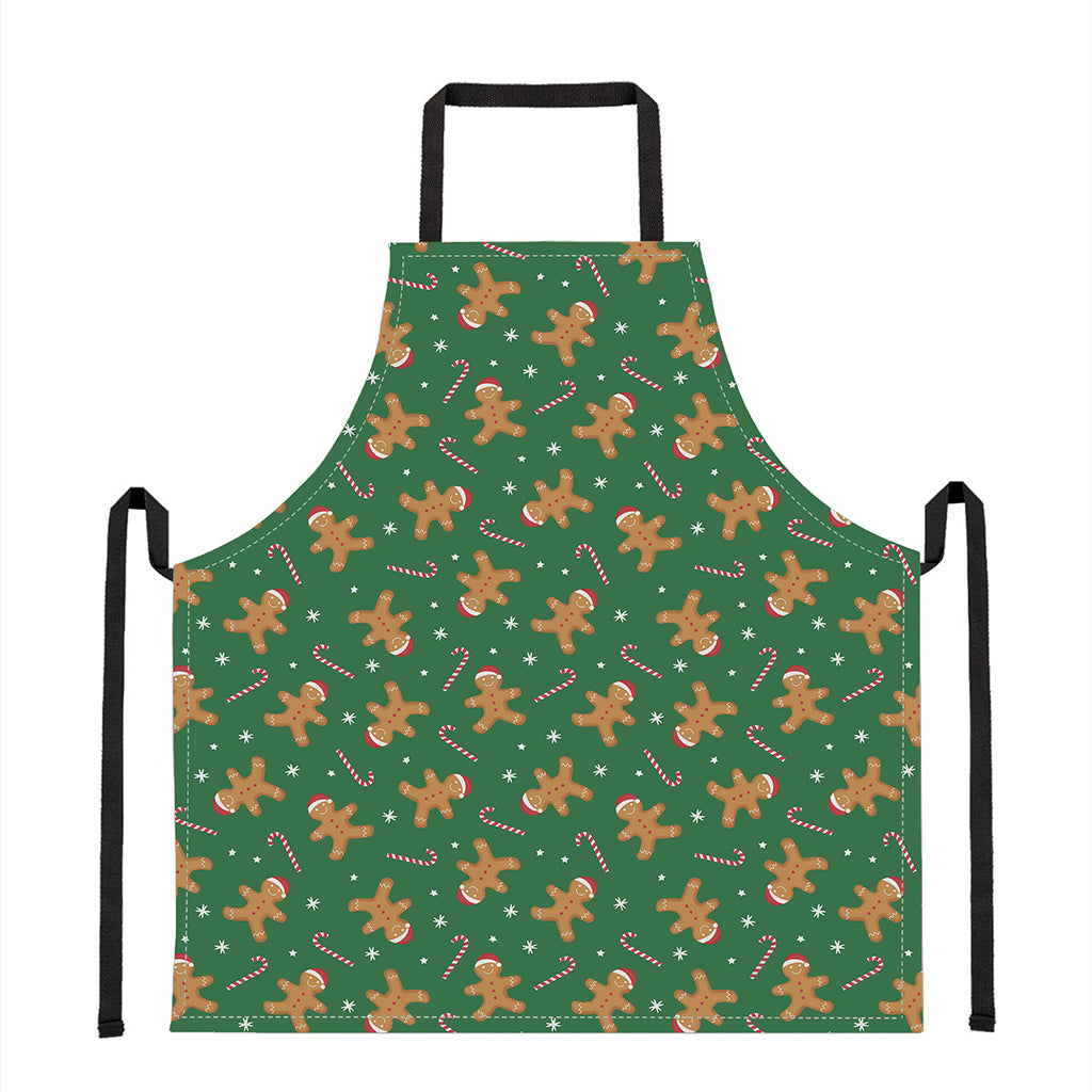 Christmas Gingerbread Pattern Print Apron