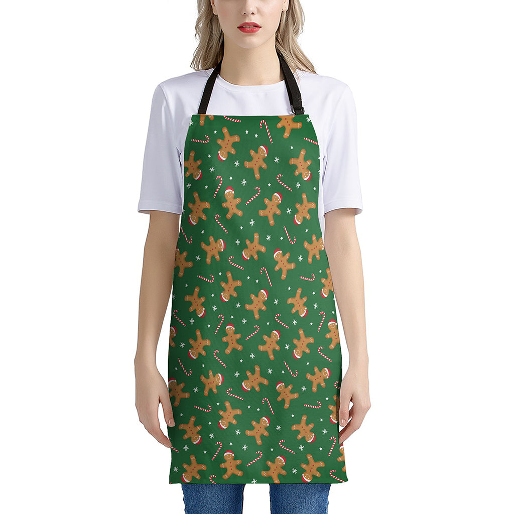 Christmas Gingerbread Pattern Print Apron