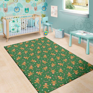 Christmas Gingerbread Pattern Print Area Rug