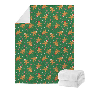 Christmas Gingerbread Pattern Print Blanket