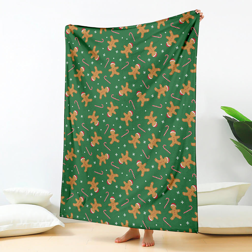 Christmas Gingerbread Pattern Print Blanket