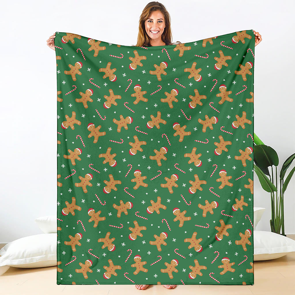 Christmas Gingerbread Pattern Print Blanket