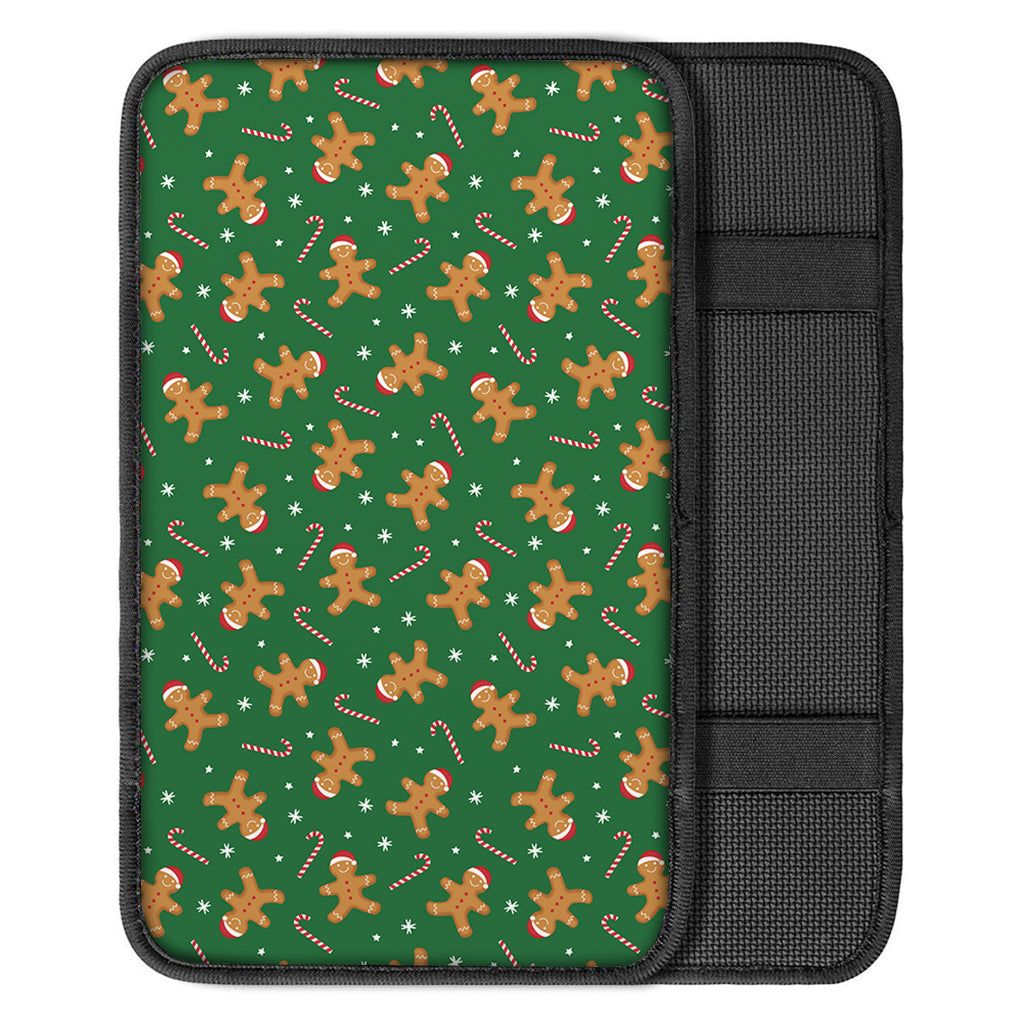 Christmas Gingerbread Pattern Print Car Center Console Cover