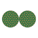 Christmas Gingerbread Pattern Print Car Coasters