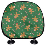 Christmas Gingerbread Pattern Print Car Headrest Covers