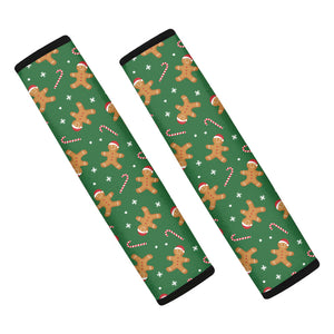 Christmas Gingerbread Pattern Print Car Seat Belt Covers