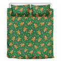 Christmas Gingerbread Pattern Print Duvet Cover Bedding Set