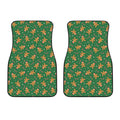 Christmas Gingerbread Pattern Print Front Car Floor Mats