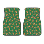 Christmas Gingerbread Pattern Print Front Car Floor Mats