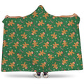 Christmas Gingerbread Pattern Print Hooded Blanket