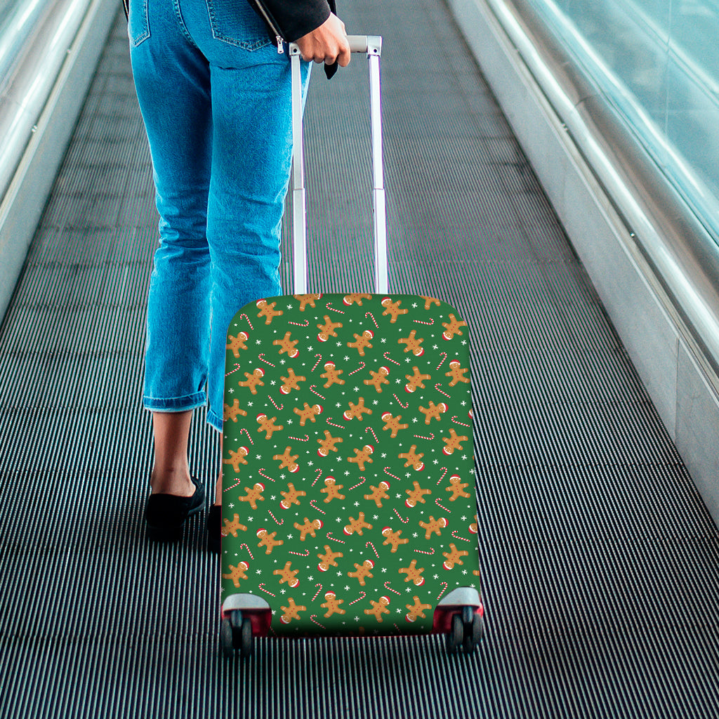 Christmas Gingerbread Pattern Print Luggage Cover